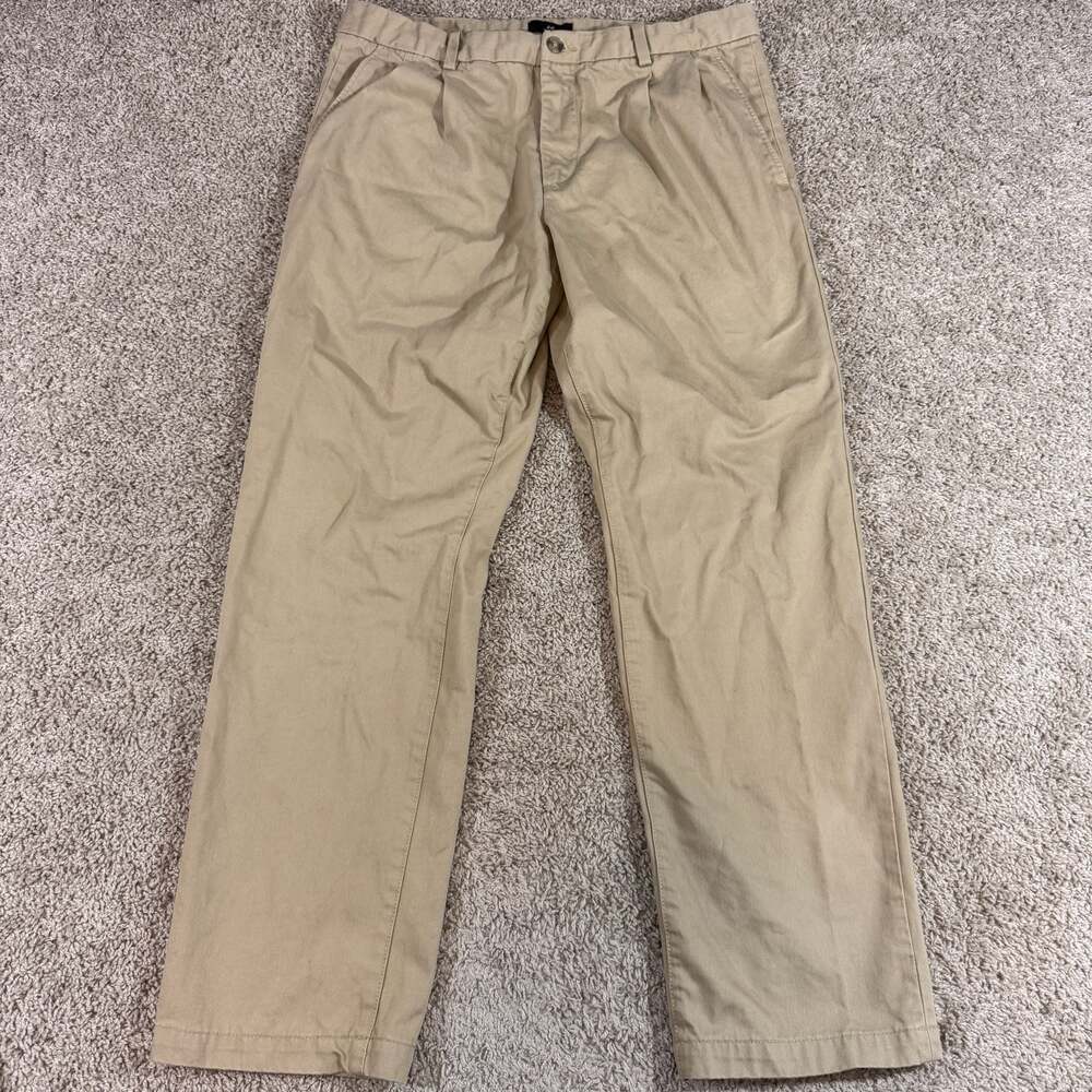 H&M Regular Fit Chino Pants Mens 36x30 Beige Khaki Straight Casual Cotton